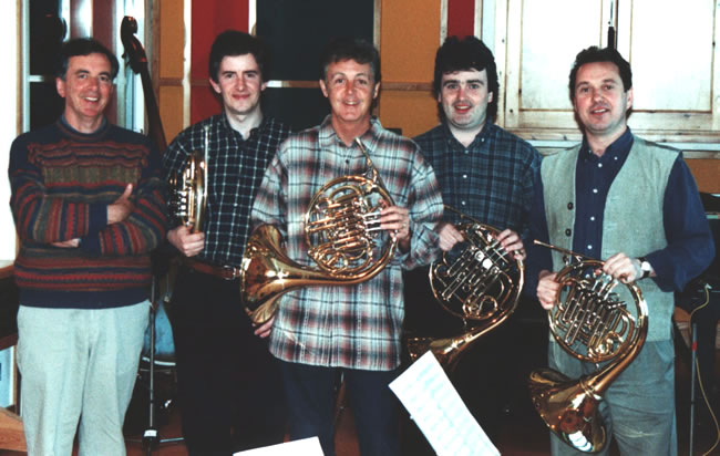 image of Michael Thompson with Sir Paul McCartney, Richard Watkins, Richard Bissill and John Pigneguy