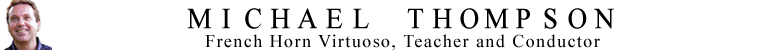 michael thompson French Horn Soloist and Conductor logo